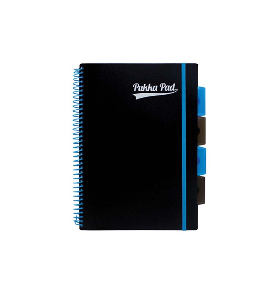 LIBRETA B5 100 HOJAS CUADROS AZUL NEON PUKKA 3086S-PPN